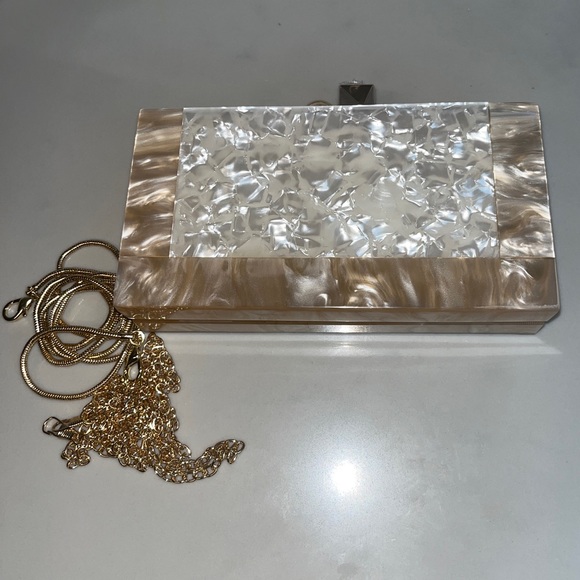 Acrylic Amber Evening Clutch Bag